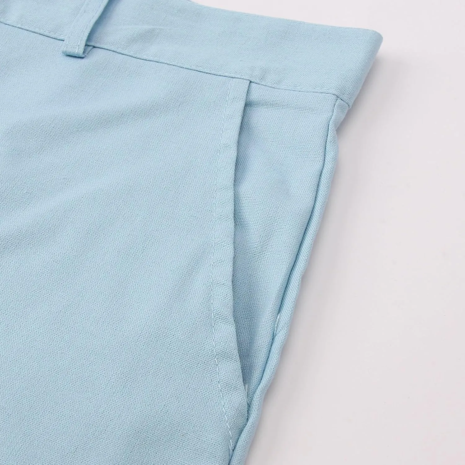 Men's Pants Linen Pants Solid Color Straight Business Summer Casual Comfortable Beach Fashion Slim Fit Dress Pant