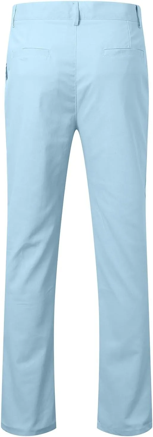 Men's Pants Linen Pants Solid Color Straight Business Summer Casual Comfortable Beach Fashion Slim Fit Dress Pant