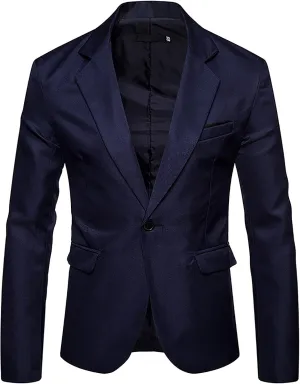 Men's Premium Suit Fashion Business Blazer England Style Slim Formal Dress Coat Jacket for Wedding and Party