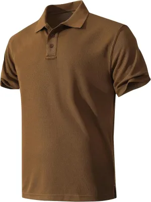 Men's Quick-Dry Active Polo Shirts Short Sleeve Performance for Golf Tennis Daily Casual Collared T-Shirt