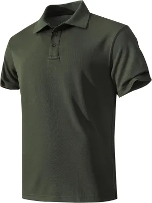 Men's Quick-Dry Active Polo Shirts Short Sleeve Performance for Golf Tennis Daily Casual Collared T-Shirt