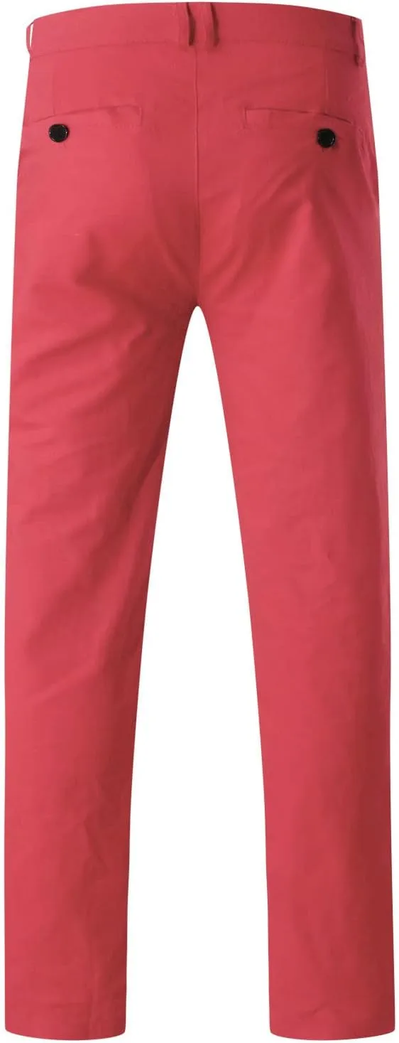 Mens Slim Fit Skinny Chino Pants Solid Tapered Stretchy Casual Trousers for Men Comfort Flat Front Dress Pants for Work