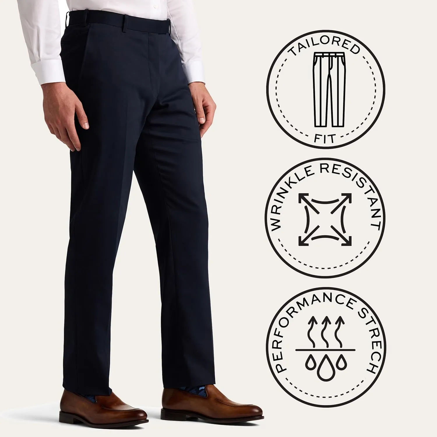 Mercantile Trouser Tailored Fit - Premium Quality Suit Pants for Men, Stylish and Elegant Formal Suit for Men