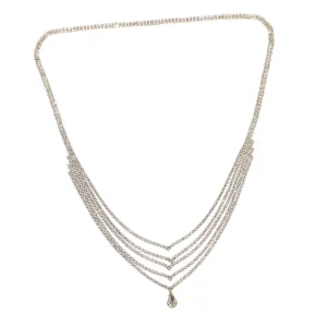 Mikinona Sparkling Rhinestone Forehead Chain Head Jewelry for Women Bridal Accessory Decorative Head Jewelry
