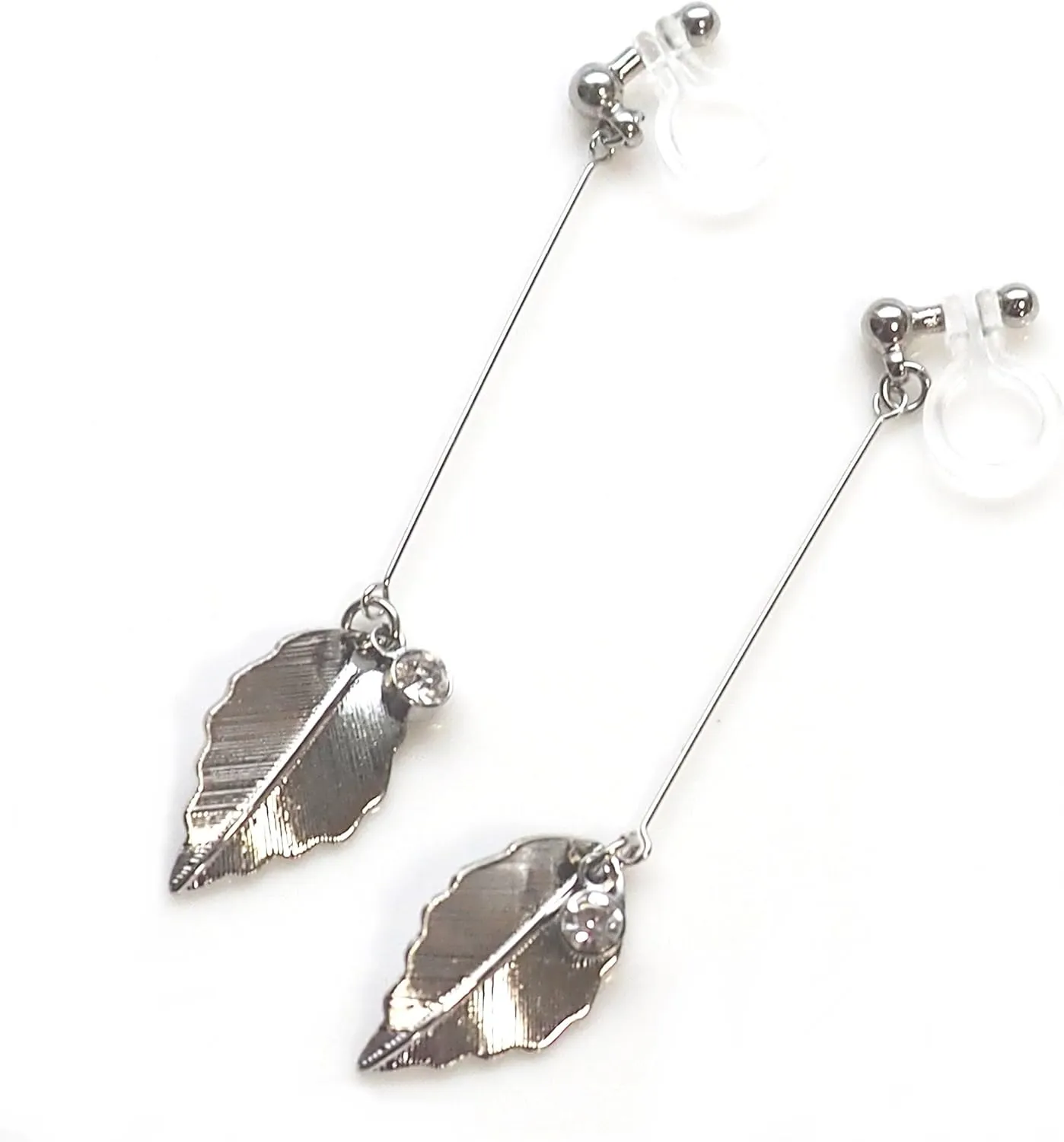 Miyabi Grace Elegant Leaf Invisible Clip On Earrings Dangle For Women Non Piercec Clip On Leaves Earrings