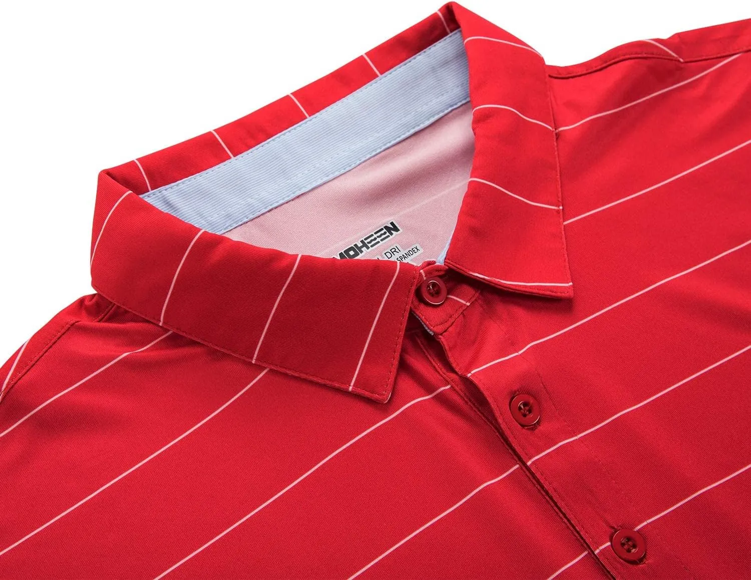MOHEEN Golf Shirts for Men Lightweight Dry Fit Print Moisture Wicking Performance Short Sleeve Sports Polo Shirt