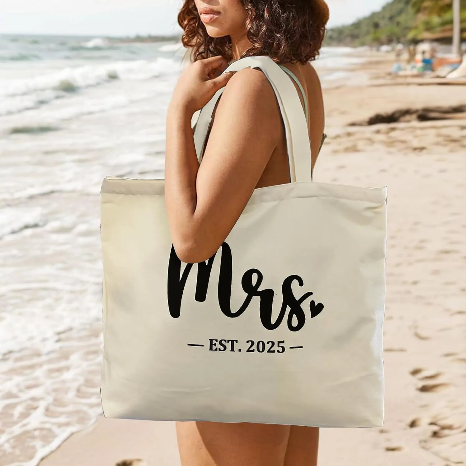 Mrs Bag Bridal Shower Gifts Mrs Gifts Bride Gifts Bachelorette Gifts Wedding Gifts for Bride Bag with Zip Pocket