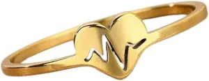 New 2025 Stainless Heartbeat Ring Dainty Heart Love Ring Heart Ring Jewelry Midi Jewelry For Men And Women Jewelry Gift Fashion Trendy Accessories Creative
