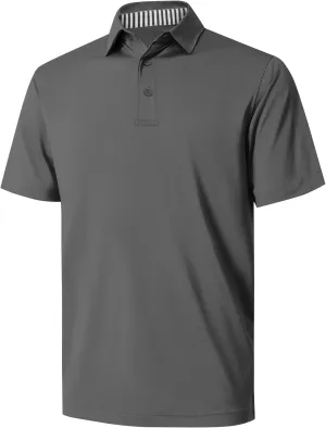 NIASHOT Polo Shirts for Men Summer Short Sleeve Golf Polos Quick-Dry Moisture Wicking T-Shirts Fashion Clothes Mens Gifts