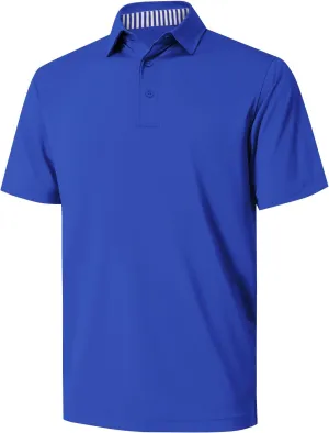 NIASHOT Polo Shirts for Men Summer Short Sleeve Golf Polos Quick-Dry Moisture Wicking T-Shirts Fashion Clothes Mens Gifts