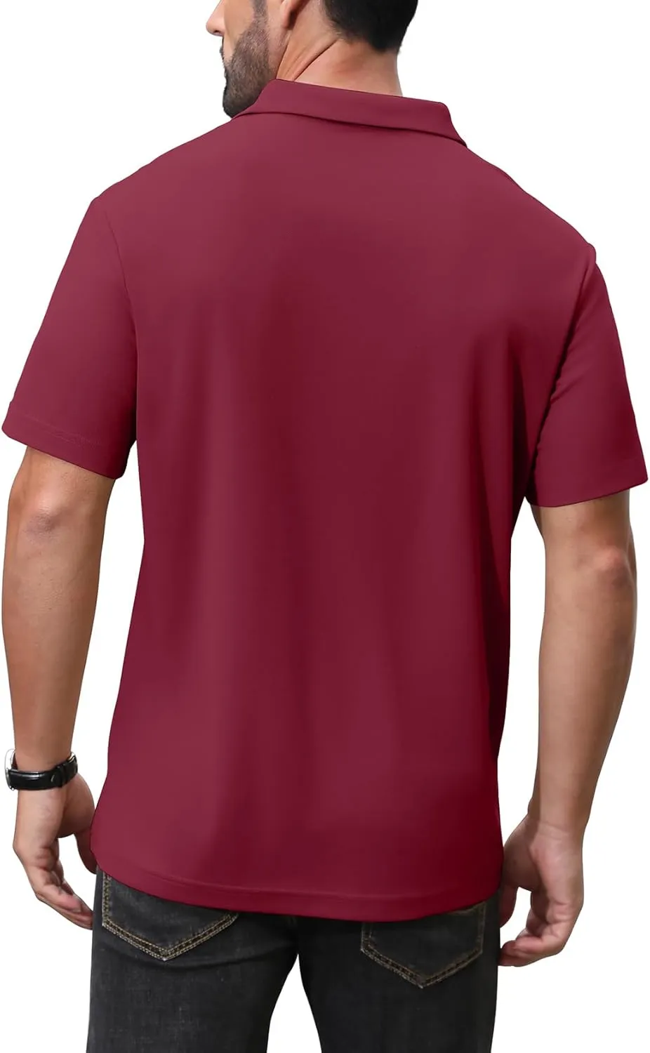 NIASHOT Polo Shirts for Men Summer Short Sleeve Golf Polos Quick-Dry Moisture Wicking T-Shirts Fashion Clothes Mens Gifts