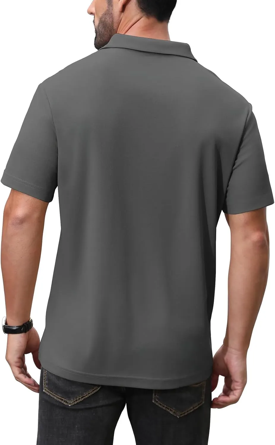 NIASHOT Polo Shirts for Men Summer Short Sleeve Golf Polos Quick-Dry Moisture Wicking T-Shirts Fashion Clothes Mens Gifts
