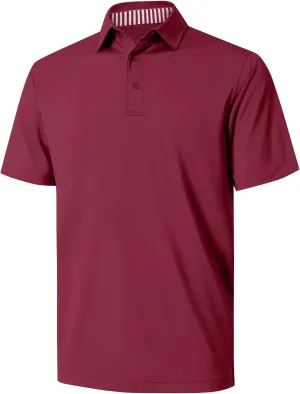 NIASHOT Polo Shirts for Men Summer Short Sleeve Golf Polos Quick-Dry Moisture Wicking T-Shirts Fashion Clothes Mens Gifts