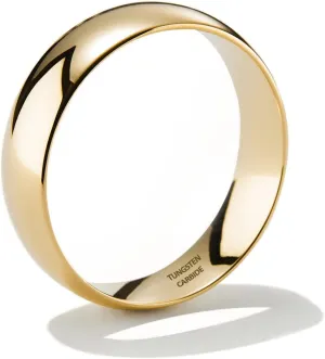 NOKMIT 2mm 4mm 6mm Gold Wedding Bands for Women Men Tungsten Dainty Gold Dome Rings Thumb Pinky Ring High Polish Non Tarnish Comfort Fit Size 4-12