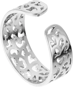 NOLITOY 1pc Toe Ring Silver Thick Ring Costume Jewelry Decorative Ethnic Style Hollowed Jewelry