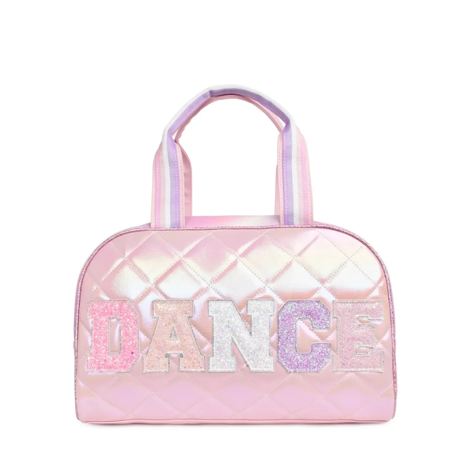 OMG 'Dance' Metallic Quilted Medium Duffle Bag