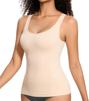 ONEW Shapewear Camisoles Seamless Tummy Control Compression Tank Tops Waist Trainer Body Shaper for Women