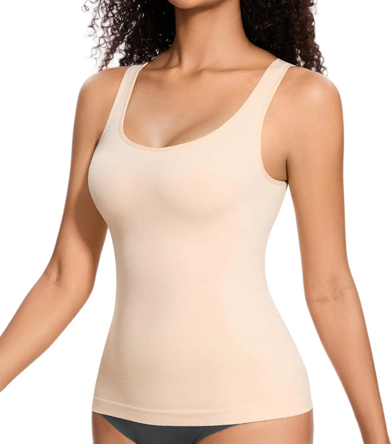 ONEW Shapewear Camisoles Seamless Tummy Control Compression Tank Tops Waist Trainer Body Shaper for Women