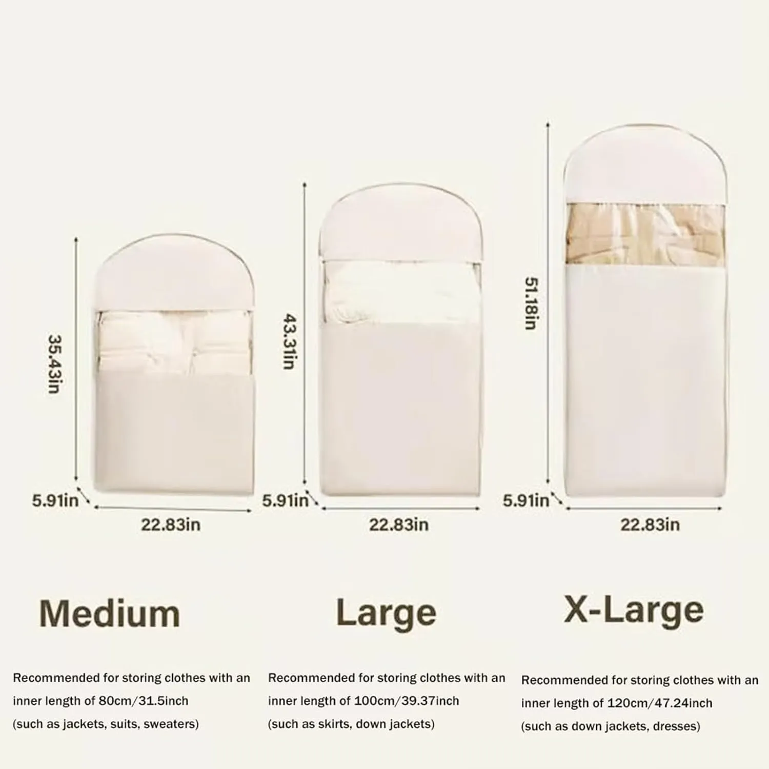 Otherwise Garment Bag, 2025 Space Saving Hanging Garment Bag with Self Compression Zipper, Compression Garment Bags For Hanging Clothes Save Space (Pink,XL)