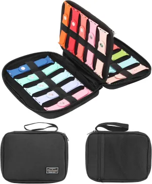 PACMAXI 20 Watch Bands Storage Carrying Case Compatible with Watches,Expandable Watch Band Holder Stores 20 Watch Bands Fit for Most Sizes of Watch Straps,Organizer for Watch Bands, Bag Only