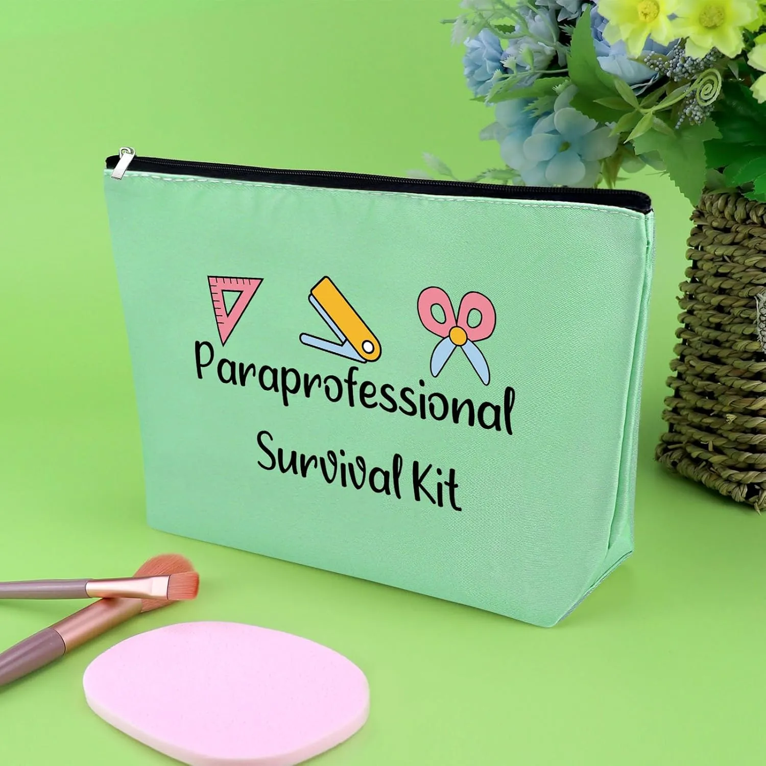 Paraprofessional Appreciation Gifts 2 Pack Makeup Bag Paraprofessional Gift for Paraeducator Para Teacher Teaching Assistant Birthday Presents Teachers Day Retirement Presents 2 PCS Cosmetic Pouch