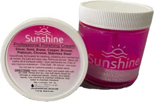 Pink Lady Sunshine Premium Jewelry Cleaner Kit with Metal Polish - Safe Jewelry Cleaner Solution for Diamonds, Gold, Silver, Wedding Rings, Earrings & All Jewelry Pieces