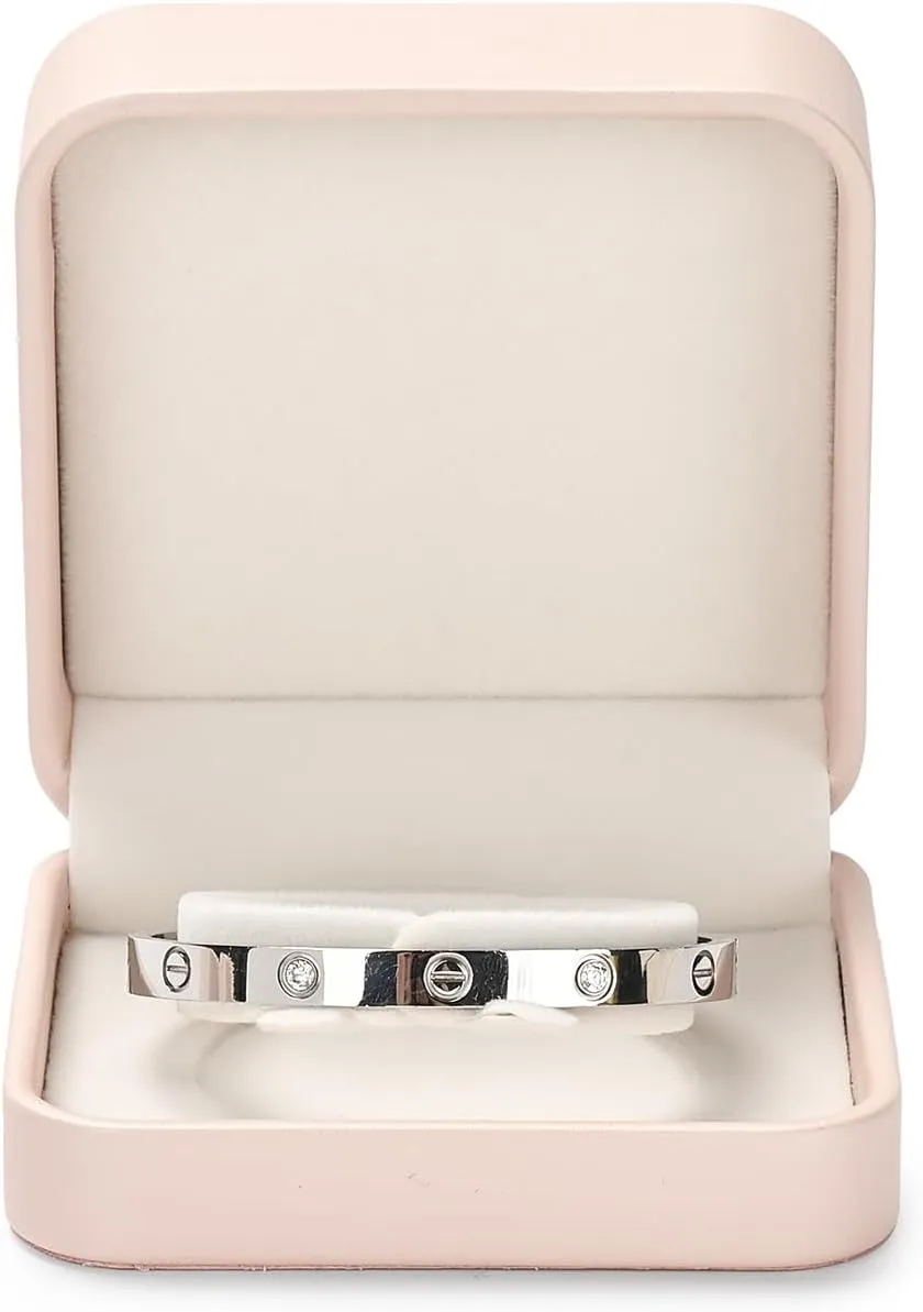 Pink PU Leather Jewelry Gift Box for Bracelet Small Jewelry Bangle Bracelet Gift Box