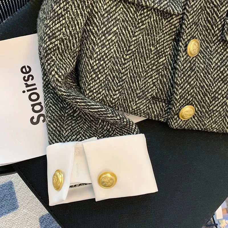 Pre Order:  Herringbone Short Tweed Jacket