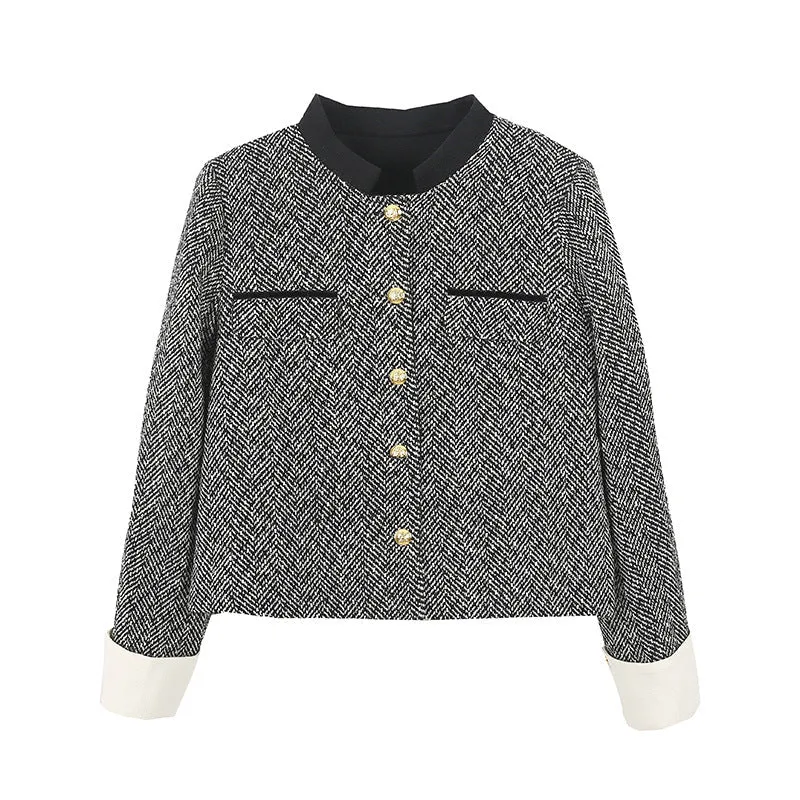 Pre Order:  Herringbone Short Tweed Jacket