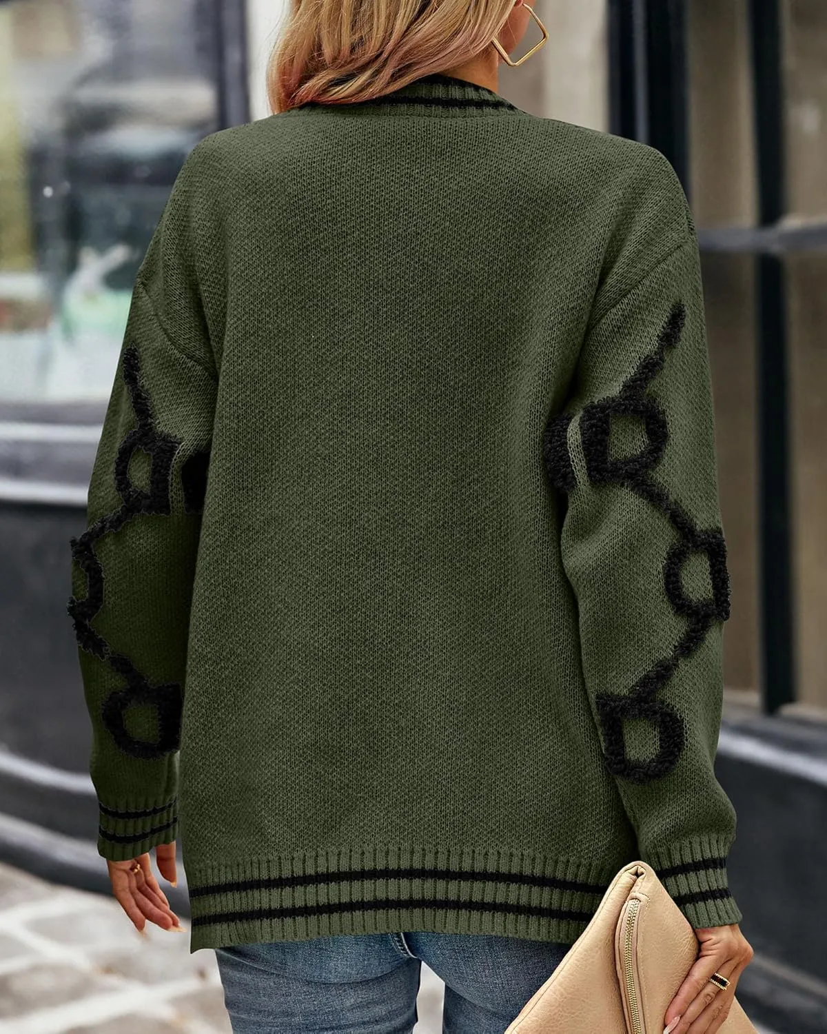 PRETTYGARDEN Women's Spring Fall Chunky Knit Cardigan Sweaters Casual Open Front Button Up Winter Coats Outerwear