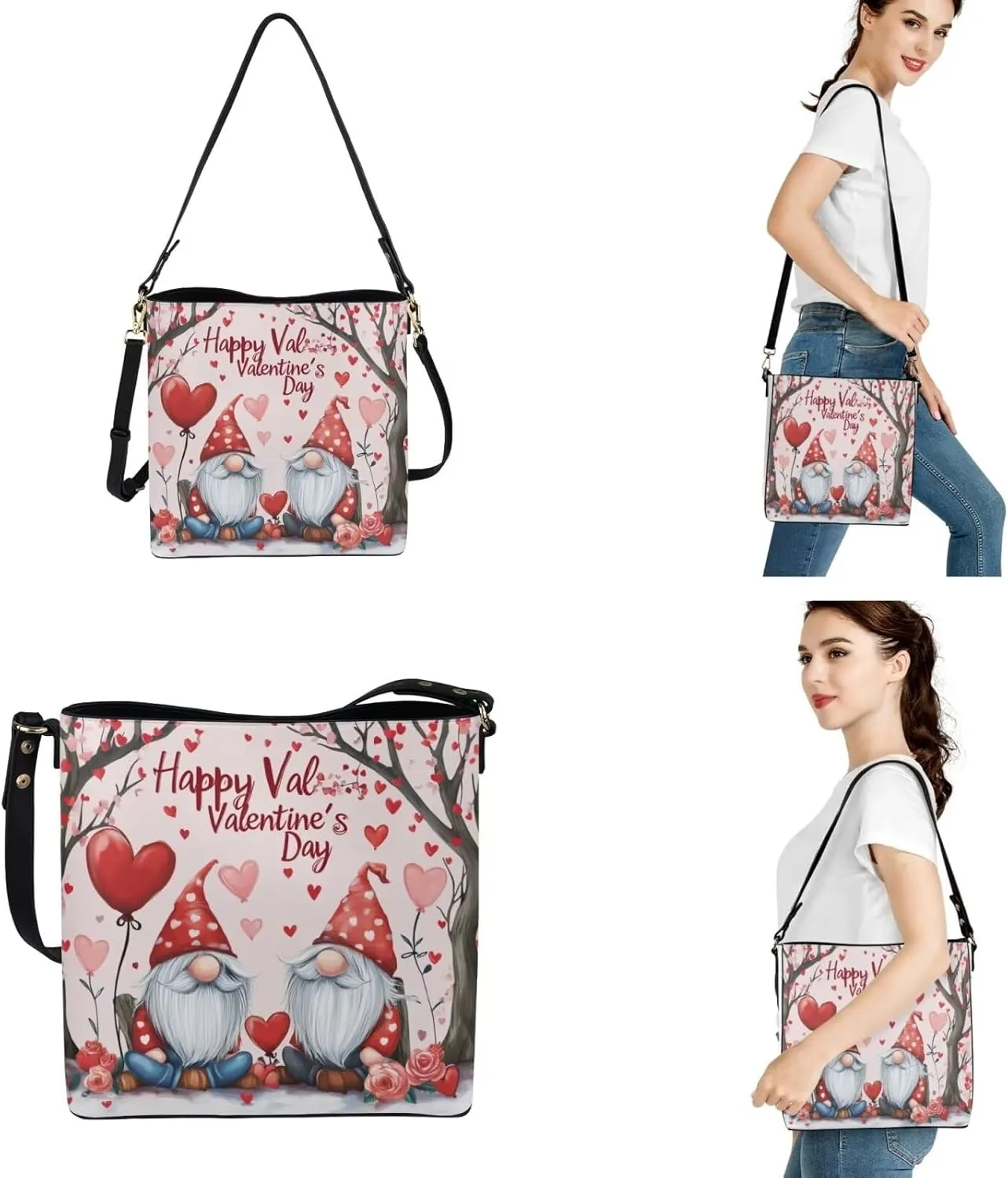 Purse Organizer for Bucket Bag Leather Tote Hand Strap Wallet 3 Pcs