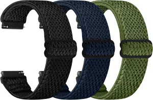 Quick Release Watch Band - Choice of Width -18mm 19mm 20mm 22mm 24mm Watch Bands, Solo Loop Adjustable Elastic Nylon Watch Straps Replacement Wristband for Men Women