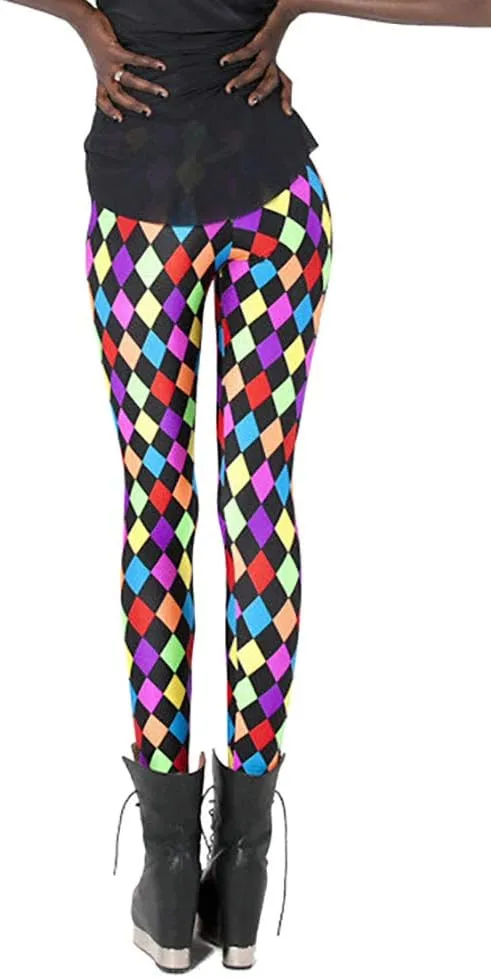 QZUnique Leggings for Women, Halloween Full-Length Printed Legging Footless Elastic Yoga Pants, Regular and Plus Size