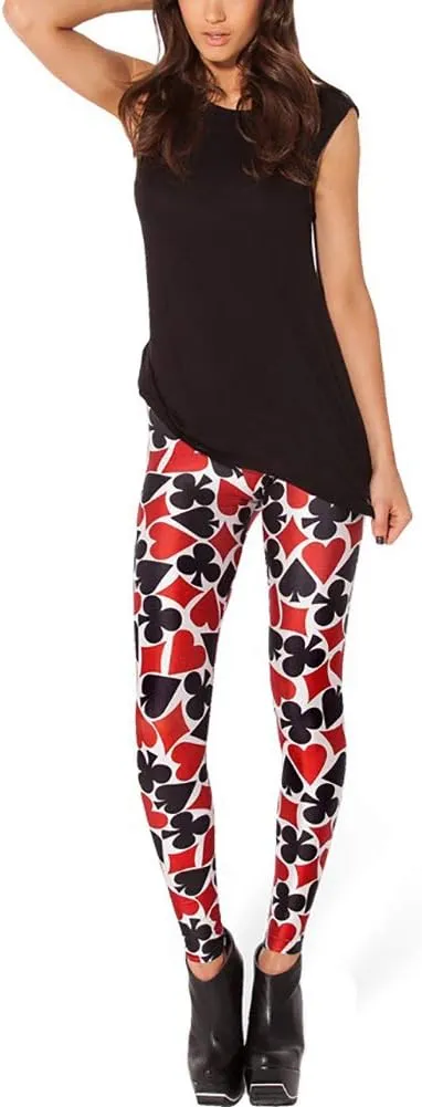 QZUnique Women's Ankle Length Footless Elastic Leggings Yoga Pants