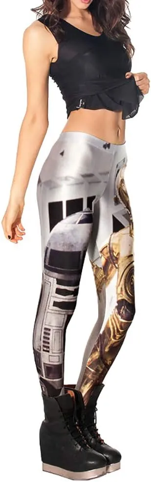 QZUnique Women's Ankle Length Footless Elastic Leggings Yoga Pants