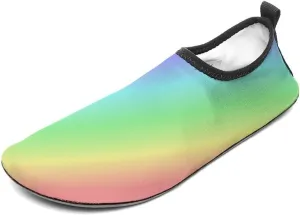 Rainbow Stripes Men Women Water Shoes Quick-Dry Aqua Socks Barefoot Slip-on for Beach Swim Sport Surf Yoga Exercise