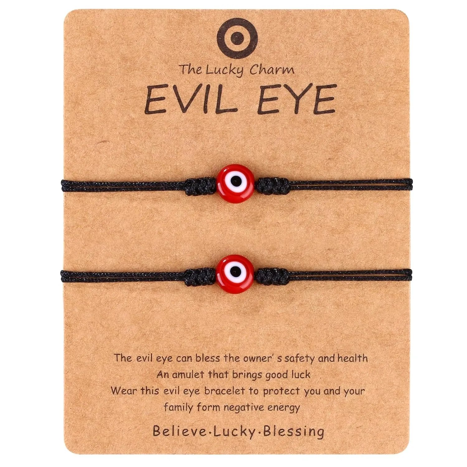 Red Evil Eye Anklet Bracelets for Women Black Rope Knot Strand Thread String Bracelet mal de ojo Protection Jewelry (red evil eye black string)