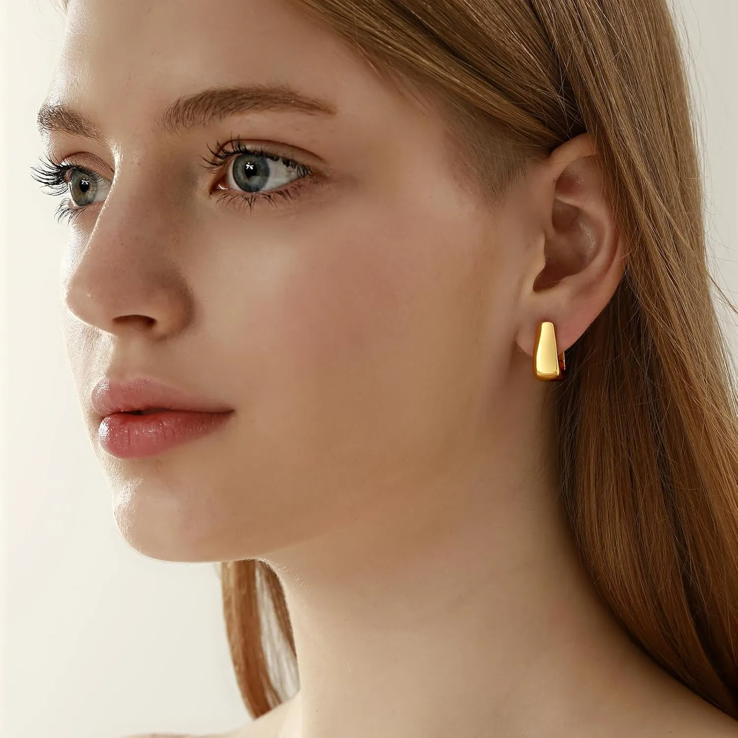Ritach Gold Chain Earrings for Women Trendy Dainty 925 Sterling Silver Post 14k Gold Plated Chain Tassel Dangle Hoop Earrings for Gifts