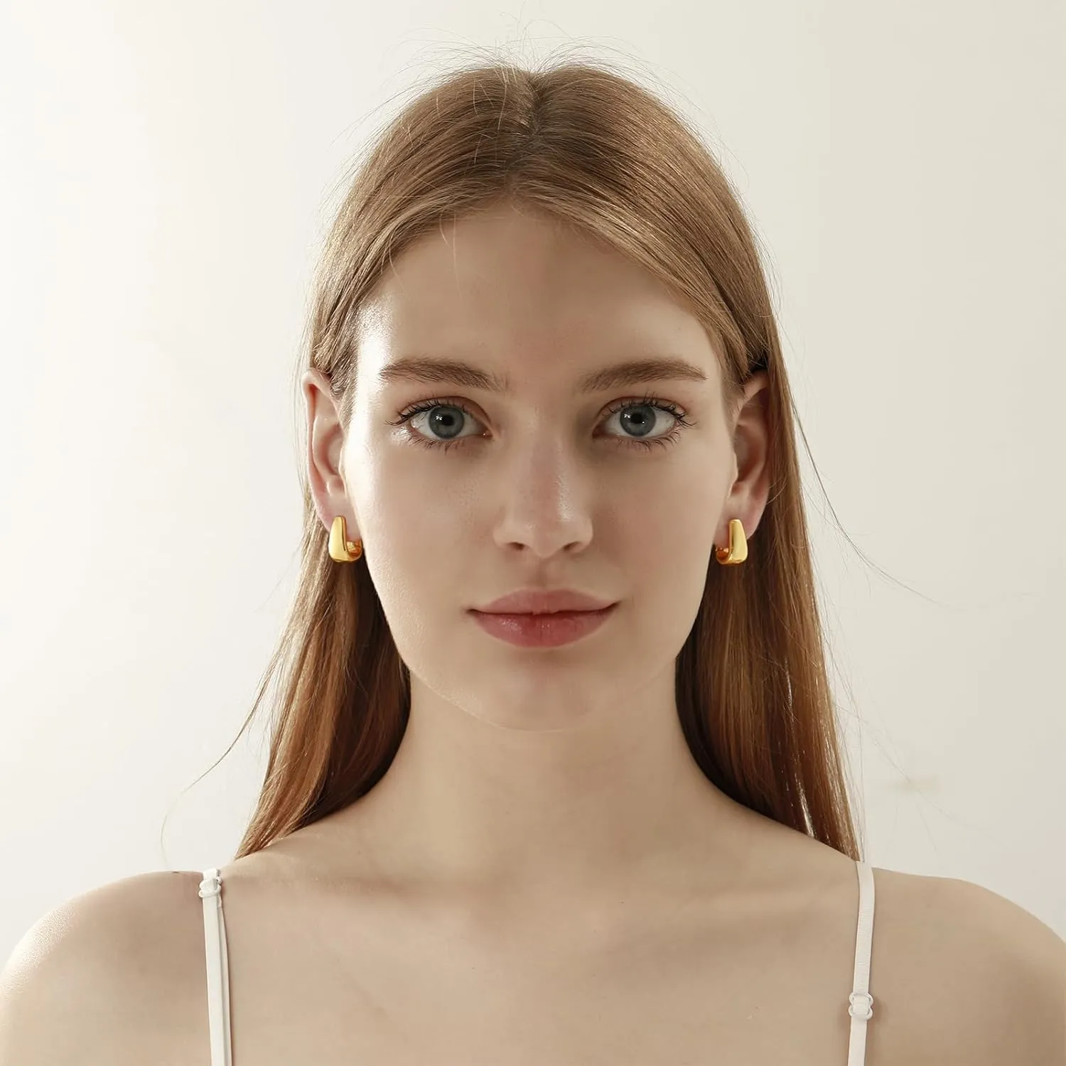 Ritach Gold Chain Earrings for Women Trendy Dainty 925 Sterling Silver Post 14k Gold Plated Chain Tassel Dangle Hoop Earrings for Gifts