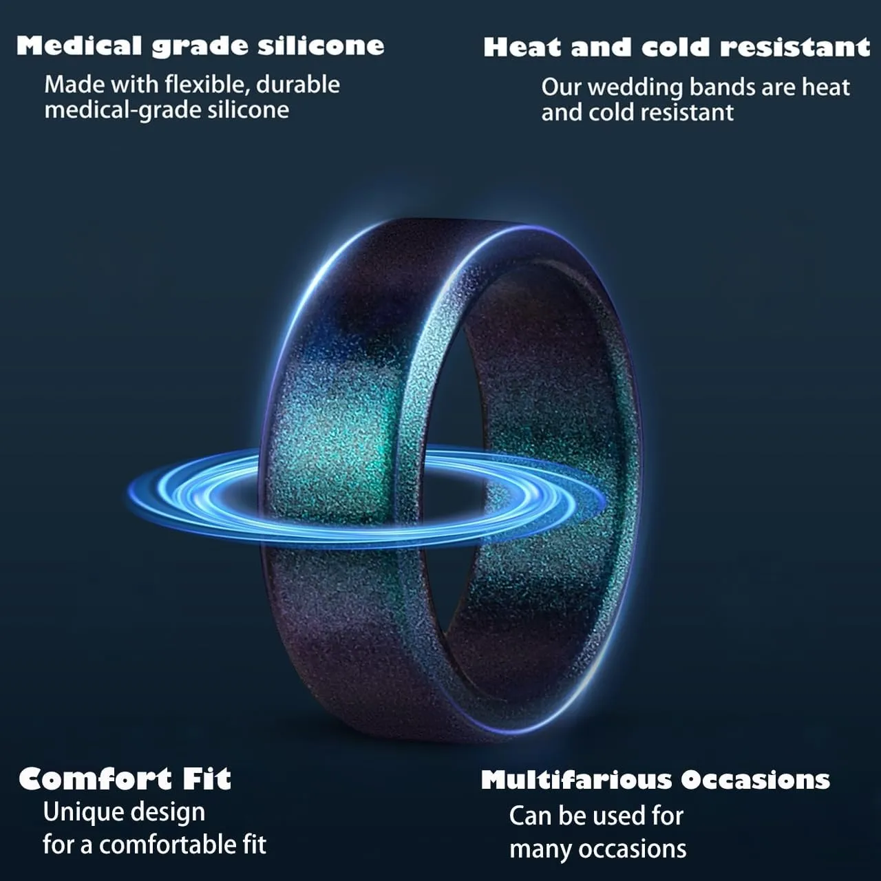 Rubber Wedding Bands Men,Men's Silicone Rings Male silicone Wedding ring Rubber Engagement Rings for him