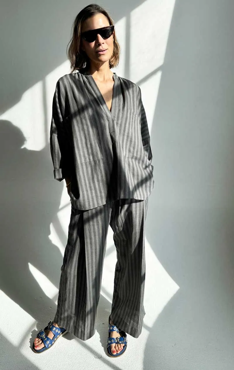 SALE! Stripe Pleated Khadi pant size 1 only