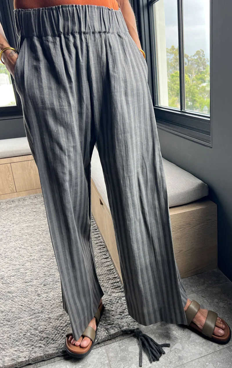 SALE! Stripe Pleated Khadi pant size 1 only