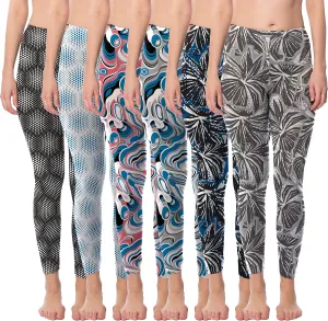 Sexy Basics Women's Ultra Soft Brushed Skinny Pant Long Leggings - One Size Fits Most S-XL, 2X-3X-Multi Packs