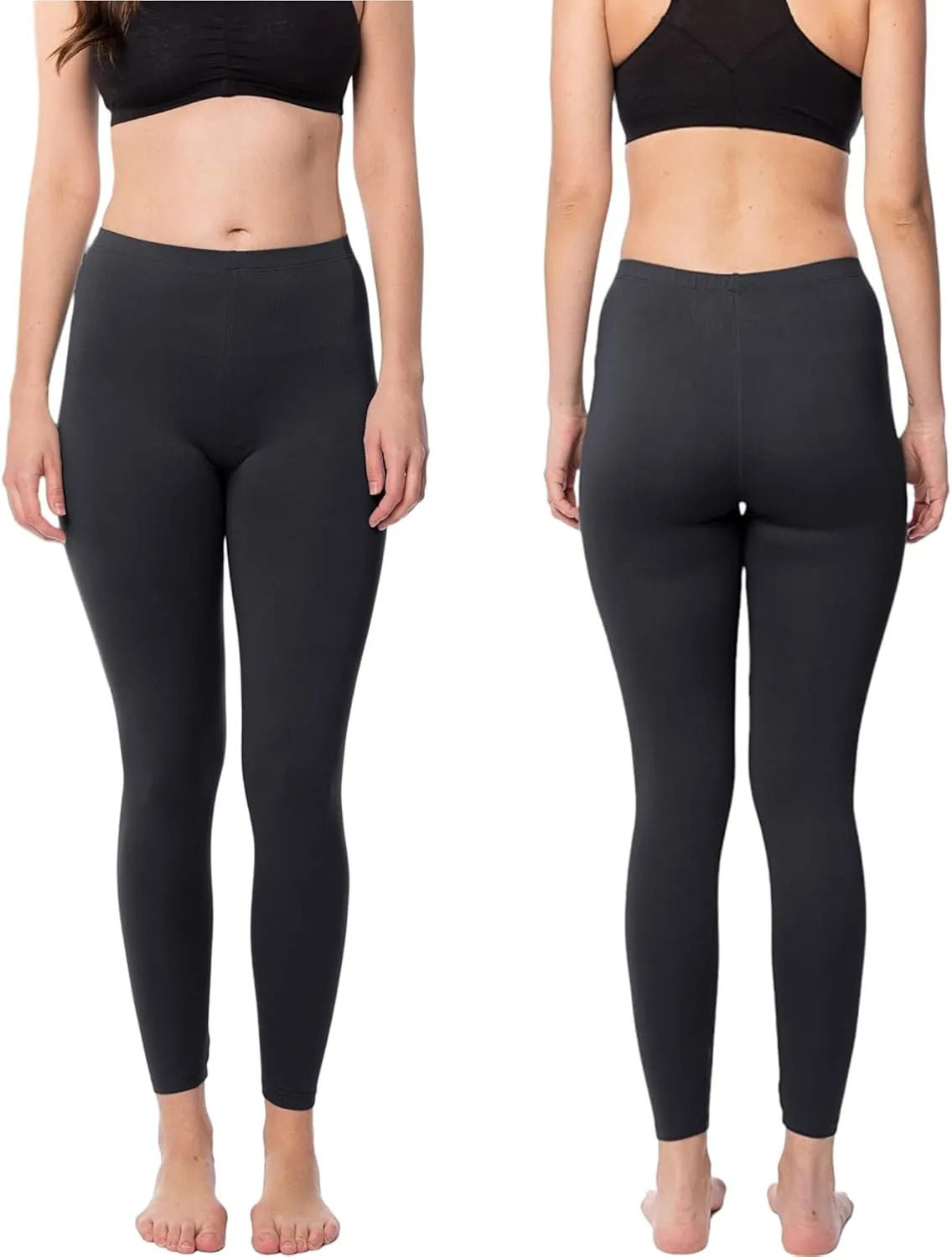 Sexy Basics Women's Ultra Soft Brushed Skinny Pant Long Leggings - One Size Fits Most S-XL, 2X-3X-Multi Packs
