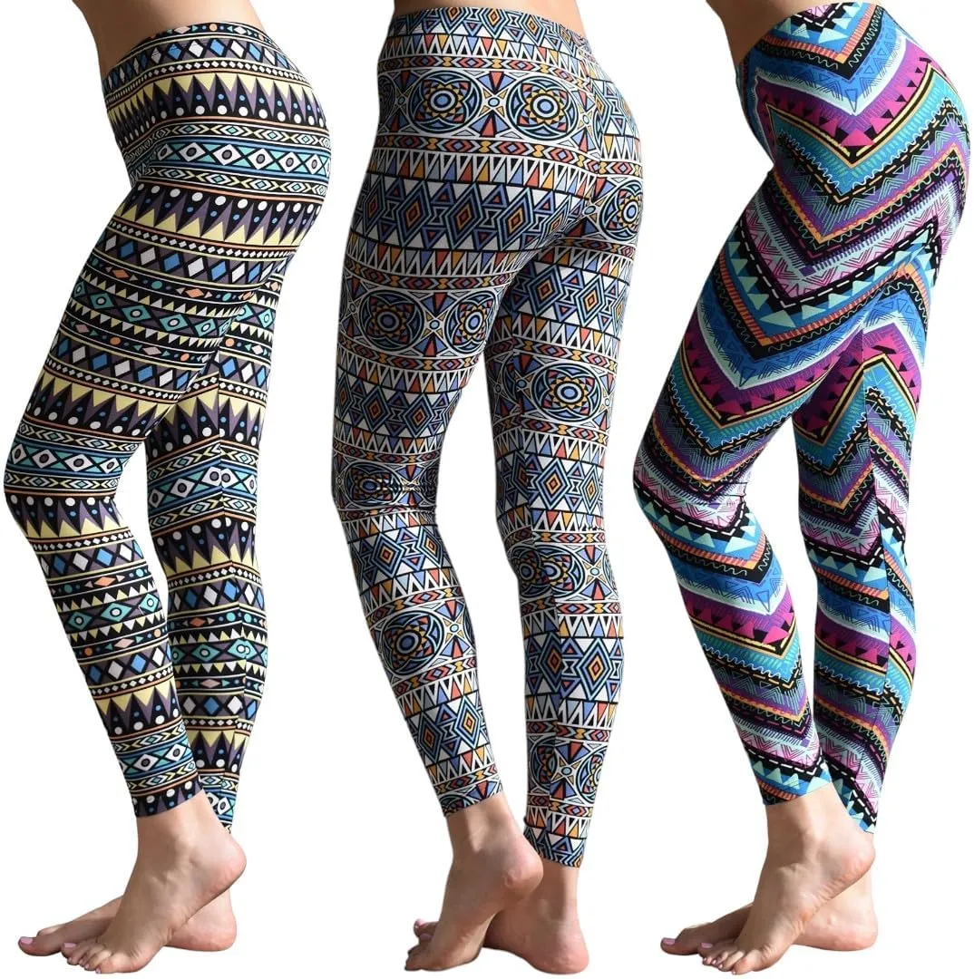 Sexy Basics Women's Ultra Soft Brushed Skinny Pant Long Leggings - One Size Fits Most S-XL, 2X-3X-Multi Packs