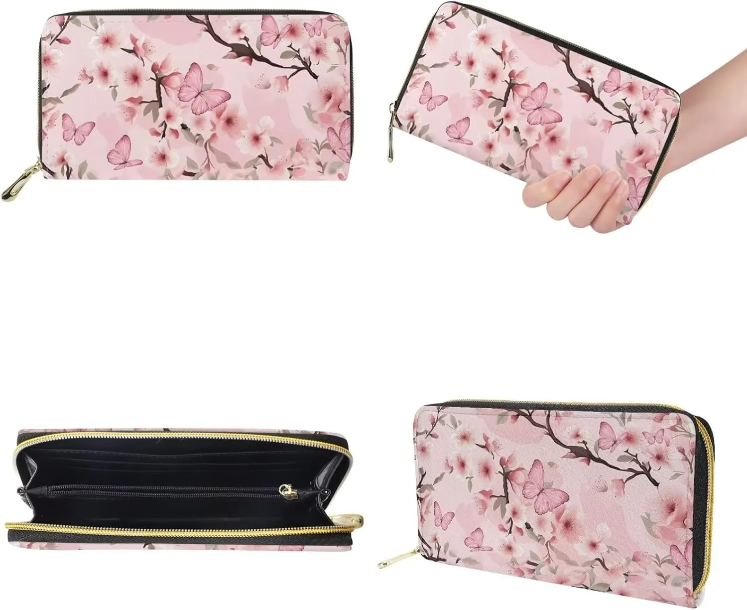 Shoulder Bag for Women Travel 3 Pcs Leather Bucket Bag with Long Style Wallet and Wristlet Keychain