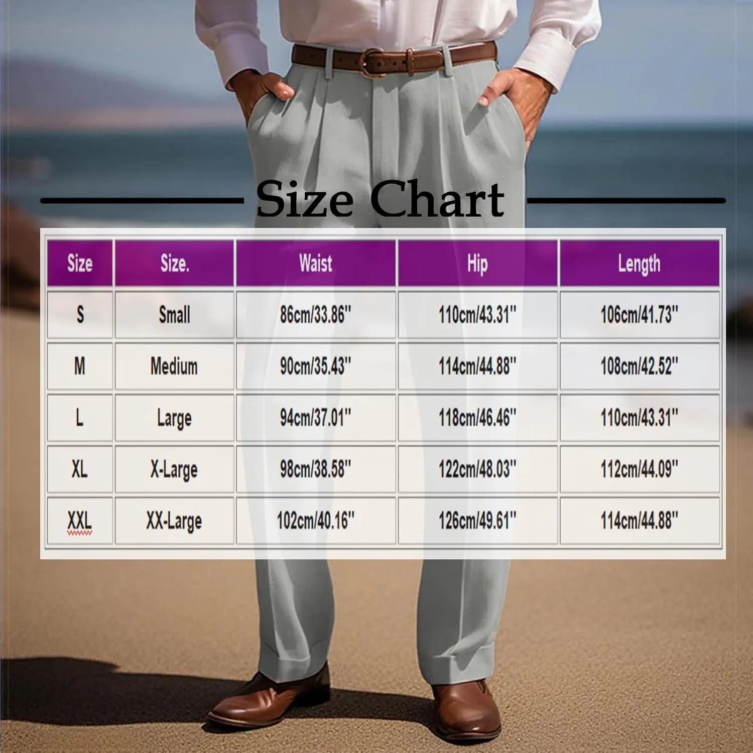 Slim Fit Linen Pants for Men Business Casual Trousers Stretch Comfortable Summer Office Travel Dress Pants