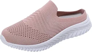 Slip On Casual Boat Shoes for Women Breathable Ladies Comfortable Lightweight Shoe Classic Comfort Flat Fashion Sneakers Low Top Elastic Footwears for Gym Travel Outdoor Indoor