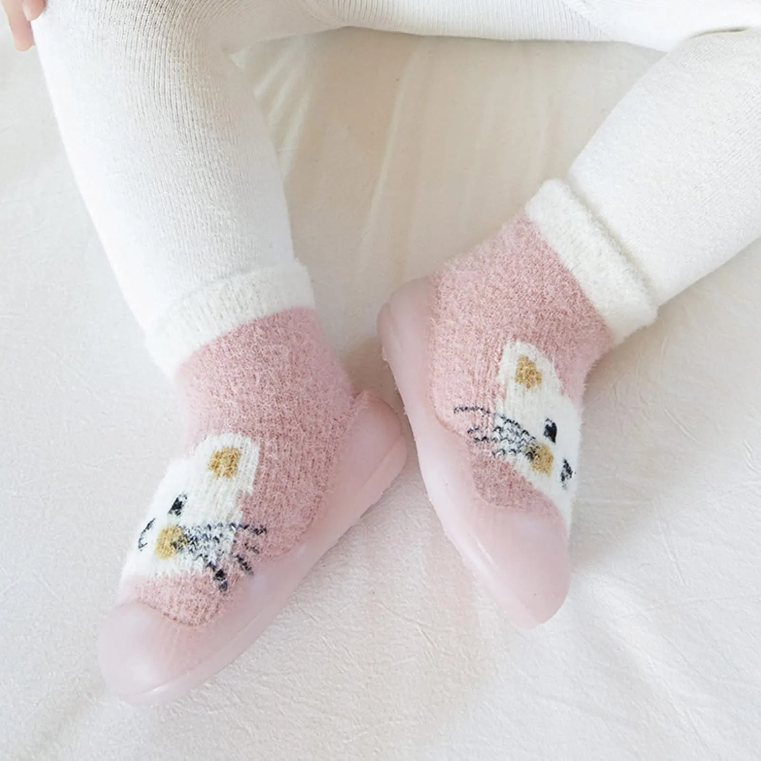 Sock Shoes Toddler,Kids Newborn Boys Girls Shoes First Walkers Cute Cartoon Warm Thickened Antislip Sock Shoess Shoes