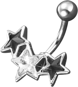Stainless Steel Dangle Belly Button Rings Simple Star Jewelry for Women Belly Piercing Jewelry